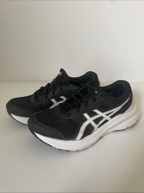 Running Shoes Black White Women’s US 6.5 Wide Athletic Walking Sneakers